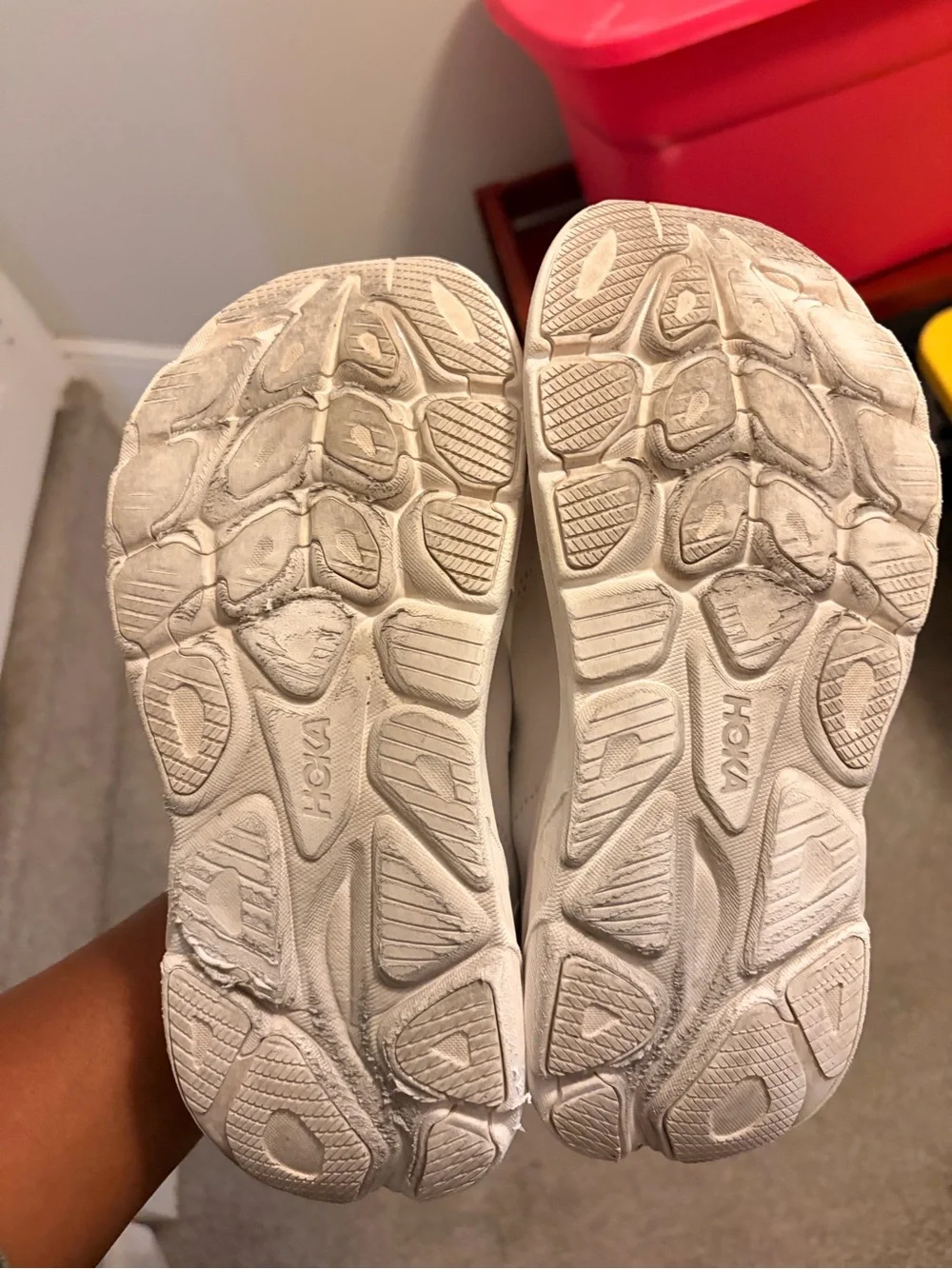 Hoka All-White Running Sneakers